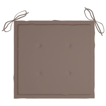 vidaXL Μαξιλάρια Καρέκλας Κήπου 2 τεμ. Taupe 40x40x3 εκ. Υφασμάτινα