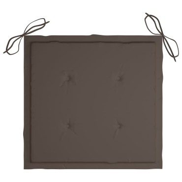 vidaXL Μαξιλάρια Καρέκλας Κήπου 4 τεμ. Taupe 50x50x3 εκ. Oxford Ύφασμα