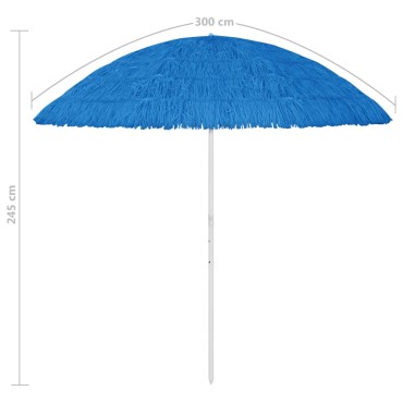 vidaXL Ομπρέλα Θαλάσσης Hawaii Μπλε 300 εκ.