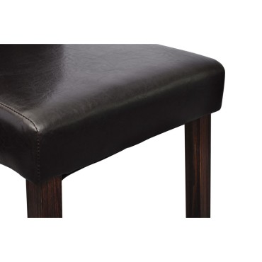 vidaXL Καρέκλες Τραπεζαρίας 4 τεμ. Μαύρες από Συνθετικό Δέρμα 43x52x95cm