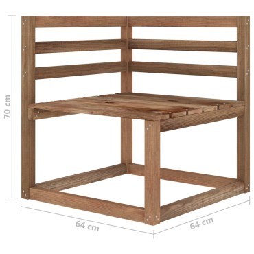 vidaXL Σαλόνι Κήπου 6 τεμ. με Μπλε Μαξιλάρια 60x60x36,5cm