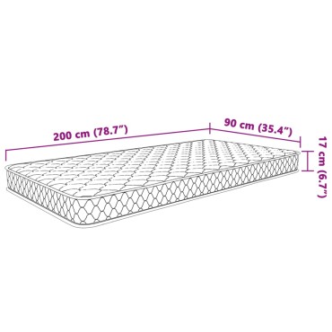 vidaXL Στρώμα Αφρού Μνήμης 200x90x17cm 1 τεμ. - Μονό