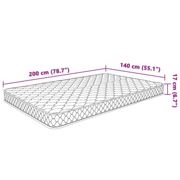 vidaXL Στρώμα Αφρού Μνήμης 200x140x17cm 1 τεμ. - Διπλό