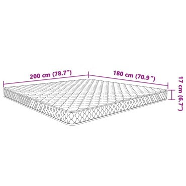 vidaXL Στρώμα Αφρού Μνήμης 200x180x17cm 1 τεμ. - Διπλό