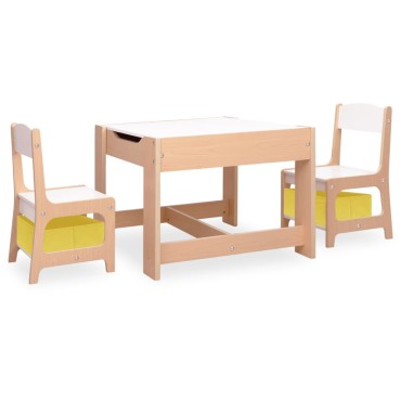 vidaXL Παιδικό Τραπέζι με 2 Καρέκλες από MDF 62x62x48cm
