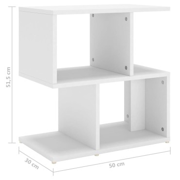 vidaXL Κομοδίνα 2 τεμ. Λευκά 50x30x51,5cm από Επεξ. Ξύλο