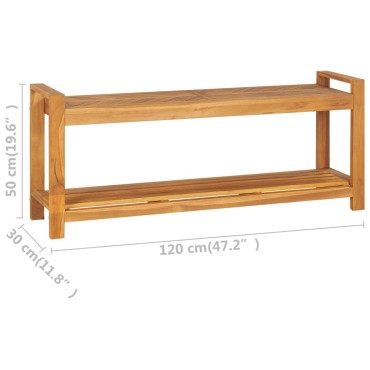 vidaXL Παγκάκι από Μασίφ Ξύλο Teak 120x30x50cm 1 τεμ.