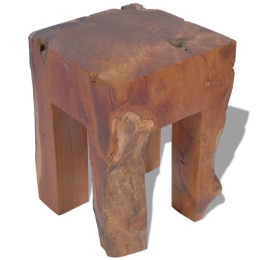 vidaXL Σκαμπό από Μασίφ Ξύλο Teak 30x30x40cm 1 τεμ.