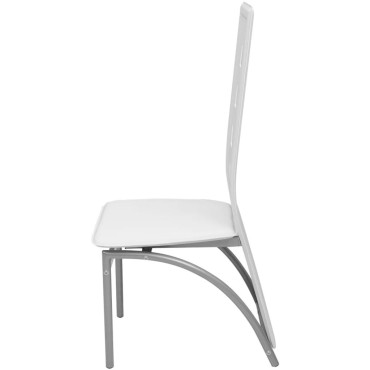 vidaXL Καρέκλες Τραπεζαρίας 2 τεμ. Λευκές από Συνθετικό Δέρμα 43x55,5x108cm