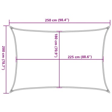 vidaXL Πανί Σκίασης Ανθρακί 2 x 2,5 μ. από HDPE 160 γρ./μ²