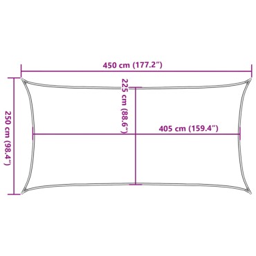 vidaXL Πανί Σκίασης Ανθρακί 2,5 x 4,5 μ. από HDPE 160 γρ./μ²