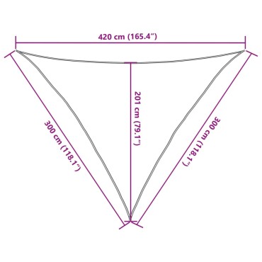 vidaXL Πανί Σκίασης Ανθρακί 3 x 3 x 4,2 μ. από HDPE 160 γρ./μ²