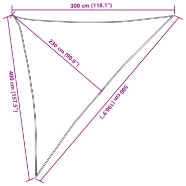 vidaXL Πανί Σκίασης Ανθρακί  3 x 4 x 5 μ. από HDPE 160 γρ./μ²