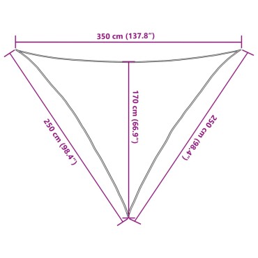 vidaXL Πανί Σκίασης Κρεμ 2,5 x 2,5 x 3,5 μ. από HDPE 160 γρ/μ²