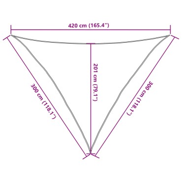 vidaXL Πανί Σκίασης Κρεμ 3 x 3 x 4,2 μ. από HDPE 160 γρ/μ²