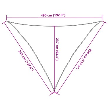 vidaXL Πανί Σκίασης Κρεμ 3,5 x 3,5 x 4,9 μ. από HDPE 160 γρ./μ²