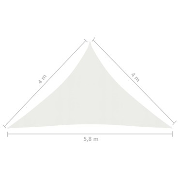 vidaXL Πανί Σκίασης Λευκό 4 x 4 x 5,8 μ. από HDPE 160 γρ./μ²