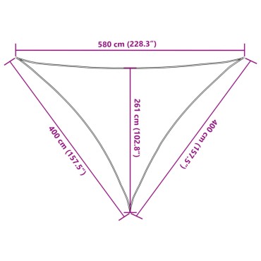 vidaXL Πανί Σκίασης Ανοιχτό Πράσινο 4 x 4 x 5,8 μ. από HDPE 160 γρ./μ²