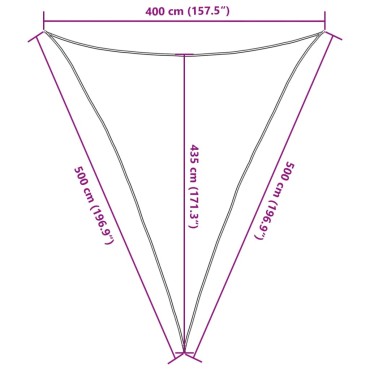 vidaXL Πανί Σκίασης Ανοιχτό Πράσινο 4 x 5 x 5 μ. από HDPE 160 γρ./μ²