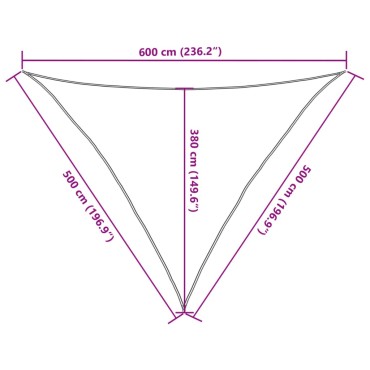 vidaXL Πανί Σκίασης Ανοιχτό Πράσινο 5 x 5 x 6 μ. από HDPE 160 γρ./μ²