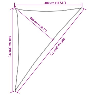 vidaXL Πανί Σκίασης Ανοιχτό Πράσινο 4 x 5 x 6,8 μ. από HDPE 160 γρ./μ²