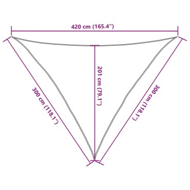 vidaXL Πανί Σκίασης Ανοιχτό Πράσινο 3 x 3 x 4,2 μ. από HDPE 160 γρ./μ²