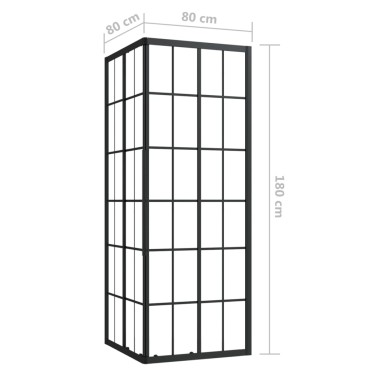 vidaXL Καμπίνα Ντουζιέρας 80 x 80 x 180 εκ. από ESG