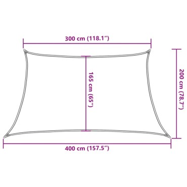 vidaXL Πανί Σκίασης Καφέ 3/4 x 2 μ. από HDPE 160 γρ./μ²