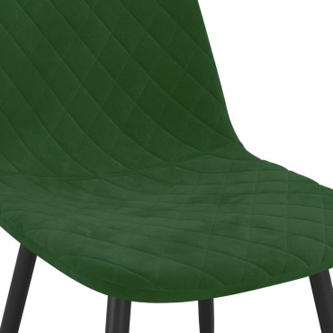 vidaXL Καρέκλες Τραπεζαρίας 4 τεμ. Σκούρο Πράσινο Βελούδινες 45x53,5x83cm