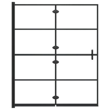 vidaXL Καμπίνα Μπανιέρας Πτυσσόμενη Μαύρη 120 x 140 εκ. από ESG