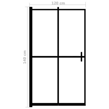 vidaXL Καμπίνα Μπανιέρας Πτυσσόμενη Μαύρη 120 x 140 εκ. από ESG