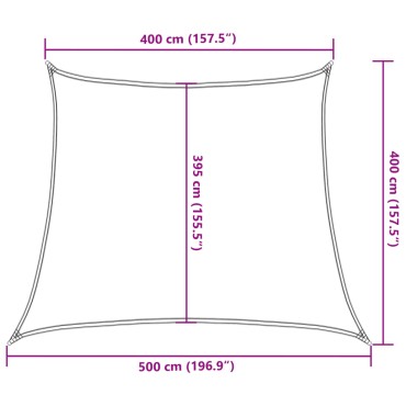 vidaXL Πανί Σκίασης Λευκό 4/5 x 4 μ. από HDPE 160 γρ./μ²