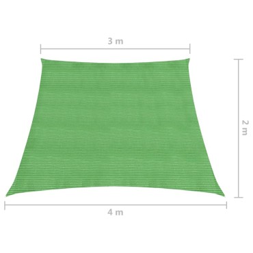 vidaXL Πανί Σκίασης Ανοιχτό Πράσινο 3/4 x 2 μ. από HDPE 160 γρ./μ²