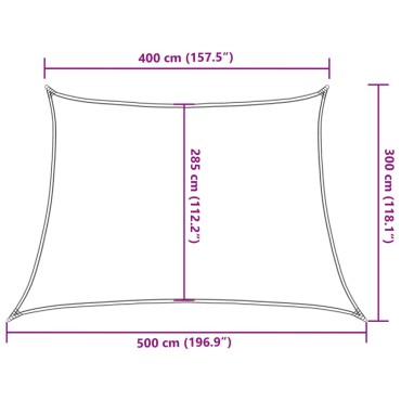 vidaXL Πανί Σκίασης Ανοιχτό Πράσινο 4/5 x 3 μ. από HDPE 160 γρ./μ²