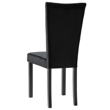 vidaXL Καρέκλες Τραπεζαρίας 4 τεμ. Μαύρες Βελούδινες 43x51x98cm