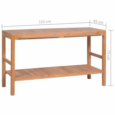 vidaXL Έπιπλο Μπάνιου 132x45x75cm από Μασίφ Ξύλο Teak 1 τεμ.