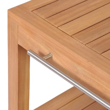 vidaXL Έπιπλο Μπάνιου 74x45x75cm από Μασίφ Ξύλο Teak με 2 Καλάθια 1 τεμ.