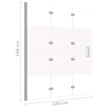 vidaXL Καμπίνα Μπανιέρας Πτυσσόμενη Λευκή 120 x 140 εκ. από ESG