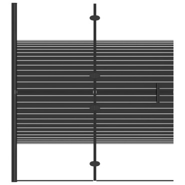 vidaXL Καμπίνα Μπανιέρας Πτυσσόμενη Μαύρη 120 x 140 εκ. από ESG