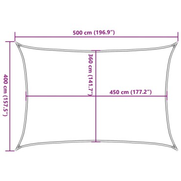 vidaXL Πανί Σκίασης Κρεμ 4 x 5 μ. από HDPE 160 γρ./μ²