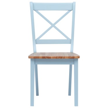 vidaXL Καρέκλες Τραπεζαρίας 2 τεμ. Γκρι/Αν. Ξύλο Μασίφ Ξύλο Καουτσούκ 45,5x52x90cm