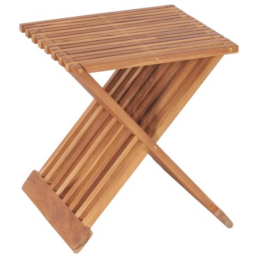 vidaXL Σκαμπό Πτυσσόμενο 40x32x45cm από Μασίφ Ξύλο Teak 1 τεμ.