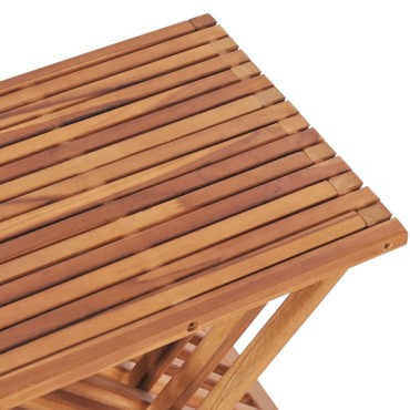 vidaXL Σκαμπό Πτυσσόμενο 40x32x45cm από Μασίφ Ξύλο Teak 1 τεμ.