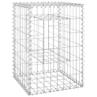 vidaXL Συρματοκιβώτιο Στύλος 40 x 40 x 60 εκ. Σιδερένιο