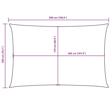 vidaXL Πανί Σκίασης Ορθογώνιο Taupe 2 x 5 μ. από Ύφασμα Oxford