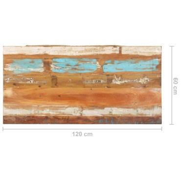 vidaXL Επιφάνεια Τραπεζιού Ορθ. 60x120cm 25-27 χιλ Μασίφ Ανακ. Ξύλο 1 τεμ.