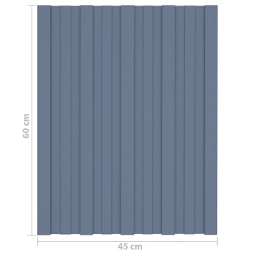 vidaXL Πάνελ Οροφής 36 τεμ. Γκρι 60 x 45 εκ.από Γαλβανιζέ Ατσάλι