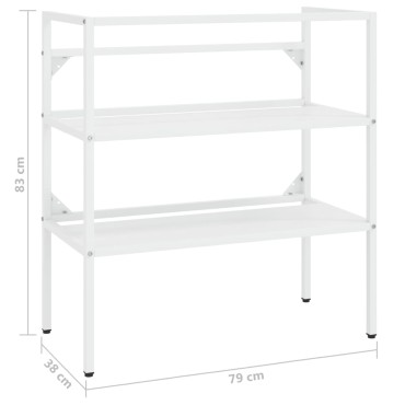 vidaXL Έπιπλο Μπάνιου Λευκό 79x38x83cm Σιδερένιο 1 τεμ.