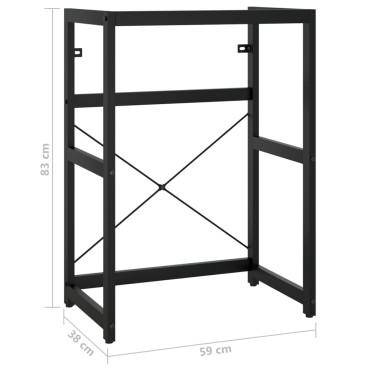 vidaXL Έπιπλο Μπάνιου Μαύρο 59x38x83cm Σιδερένιο 1 τεμ.