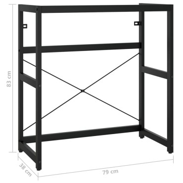 vidaXL Έπιπλο Μπάνιου Μαύρο 79x38x83cm Σιδερένιο 1 τεμ.